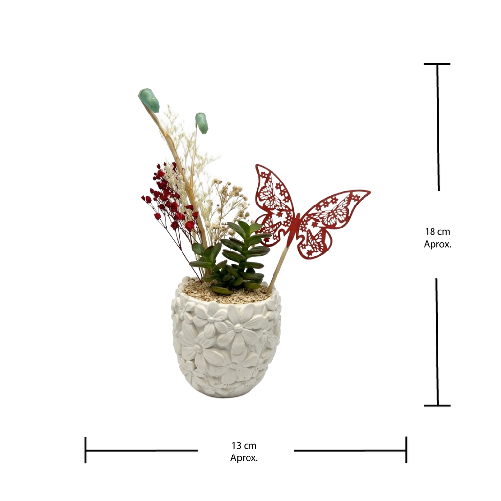 Natural Flores + Crisalida de Mariposa