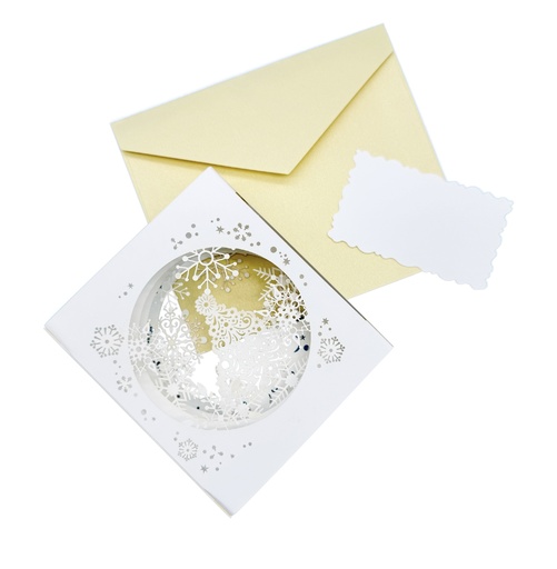 Tarjeta Navidad Blanca